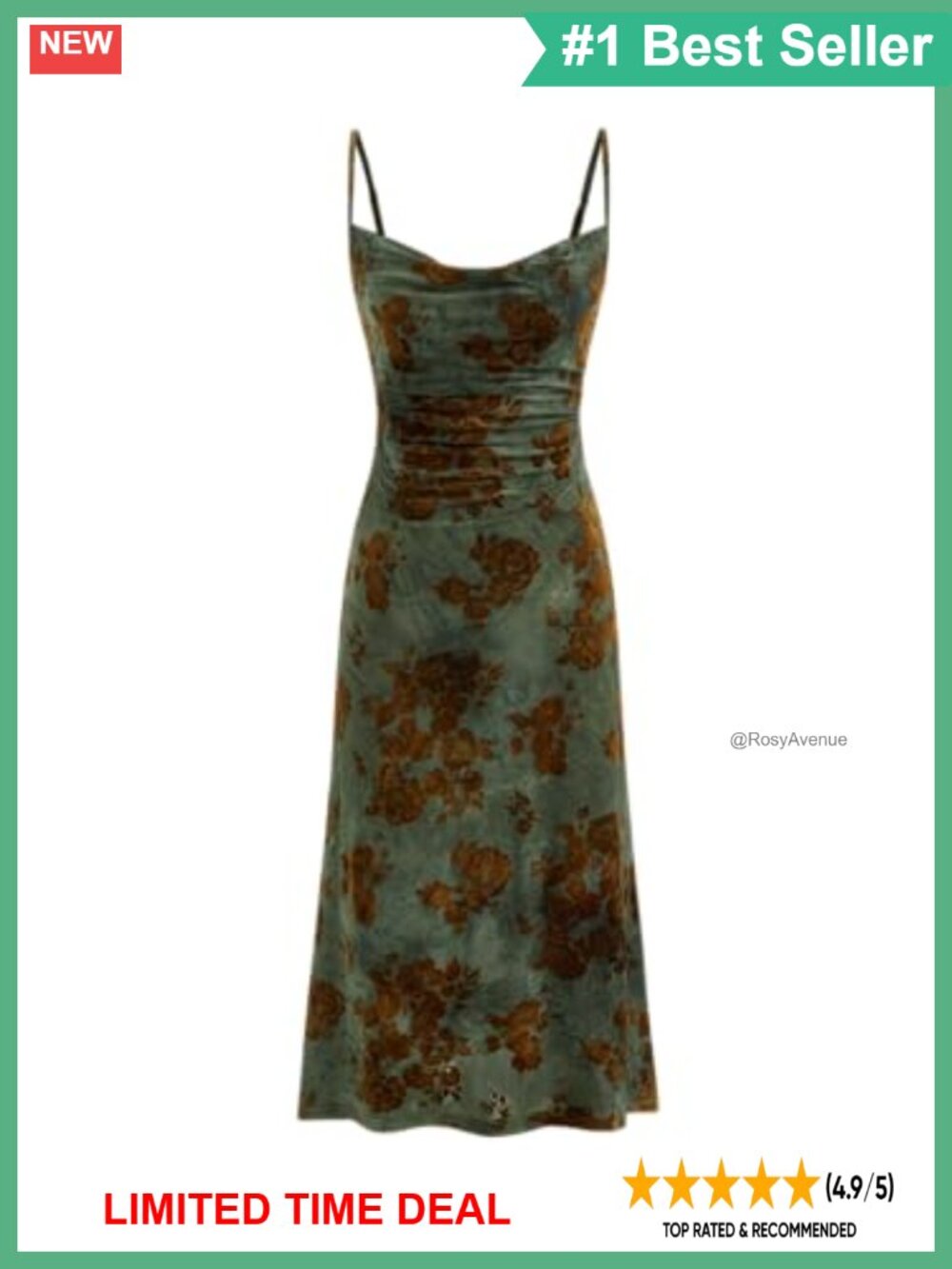 Velvet Floral Sleeveless Midi Slip Dress Wedding Guest